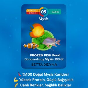 Frozen Fish Food Dondurulmuş Mysis 100 Gr - 3F