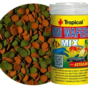 Tropical Mini Wafers Mix 100ml (55gr) – Vatoz, Karides ve Yengeçler İçin Çift İçerikli Sinking Yem