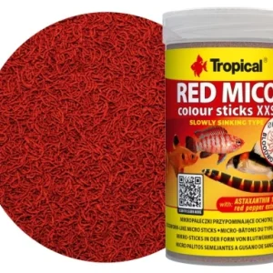 Tropical Red Mico Colour Sticks XXS 100ml (50gr) – Astaxanthin ve Kırmızı Biber İçerikli Mikro Granül Renk Yemi
