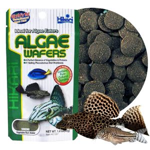 Hikari Algae Wafers 50gr – Dip Çöpçü ve Otçul Balıklar İçin Spirulina Destekli Yem (Kovadan Bölme)