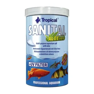 Tropical Sanital Akvaryum Tuzu 100gr Aloe Vera Katkılı UV Filtre Etkili Tuz Kovadan Bölme