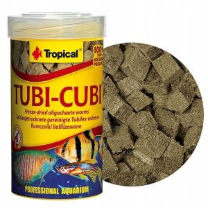 Tropical Tubi-Cubi 100ml (10gr) – Doğal Kurutulmuş Tubifex Küpleri Balık Yemi