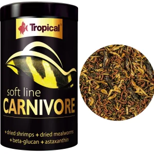 Tropical Soft Line Carnivore 100gr (Kovadan Bölme) – Un Kurdu, Karides ve Cırcır Böceği İçerikli Yumuşak Sticks Yem
