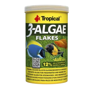Tropical 3-Algae Flakes 1000ml 200gr Bitkisel Pul %12 Yosun ve Aloe Vera İçerikli