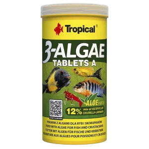 Tropical 3-Algae A Cama Yapışan Bitkisel Tablet 100 Adet %12 Yosun ve Aloe Vera İçerikli (Kovadan Bölme)
