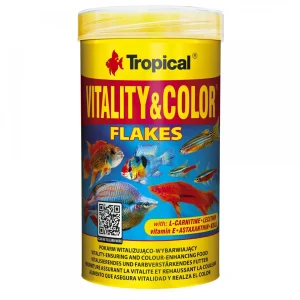 Tropical Vitality & Color Flakes 100ml 20gr Krill, E Vitamini ve Astaxanthin İçerikli Renklendirici Yem