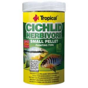 Tropical Cichlid Herbivore Small Pellet 1000ml (360gr) – Spirulina İçerikli Bitkisel Ciklet Yemi