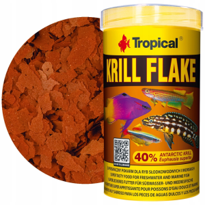 Tropical Krill Flake 100ml (20gr) – %40 Krill İçerikli Renklenme ve Üreme Destekleyici Pul Yem