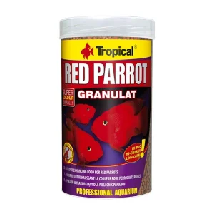 Tropical Red Parrot Granül 250ml (100gr) – Kırmızı Renk Ağırlıklı Balıklar İçin Renk ve Kondisyon Artırıcı Yem