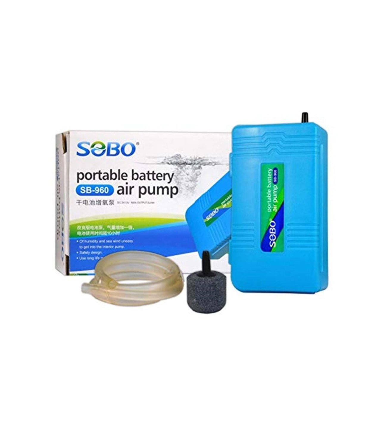 Sobo SB-960 Pilli Hava Motoru – 2L/dk Gücünde Balık Taşıma ve Elektrik Kesintisi Destek Motoru