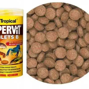 Tropical Supervit B Tablet 100 Adet – %48 Proteinli Beta Glucan İçerikli Dibe Batan Balık Yemi (Kovadan Bölme)